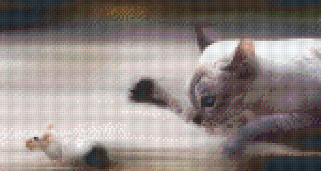 Cat & Mouse Six [6] Baseplate PixelHobby Mini-mosaic Art Kits image 0